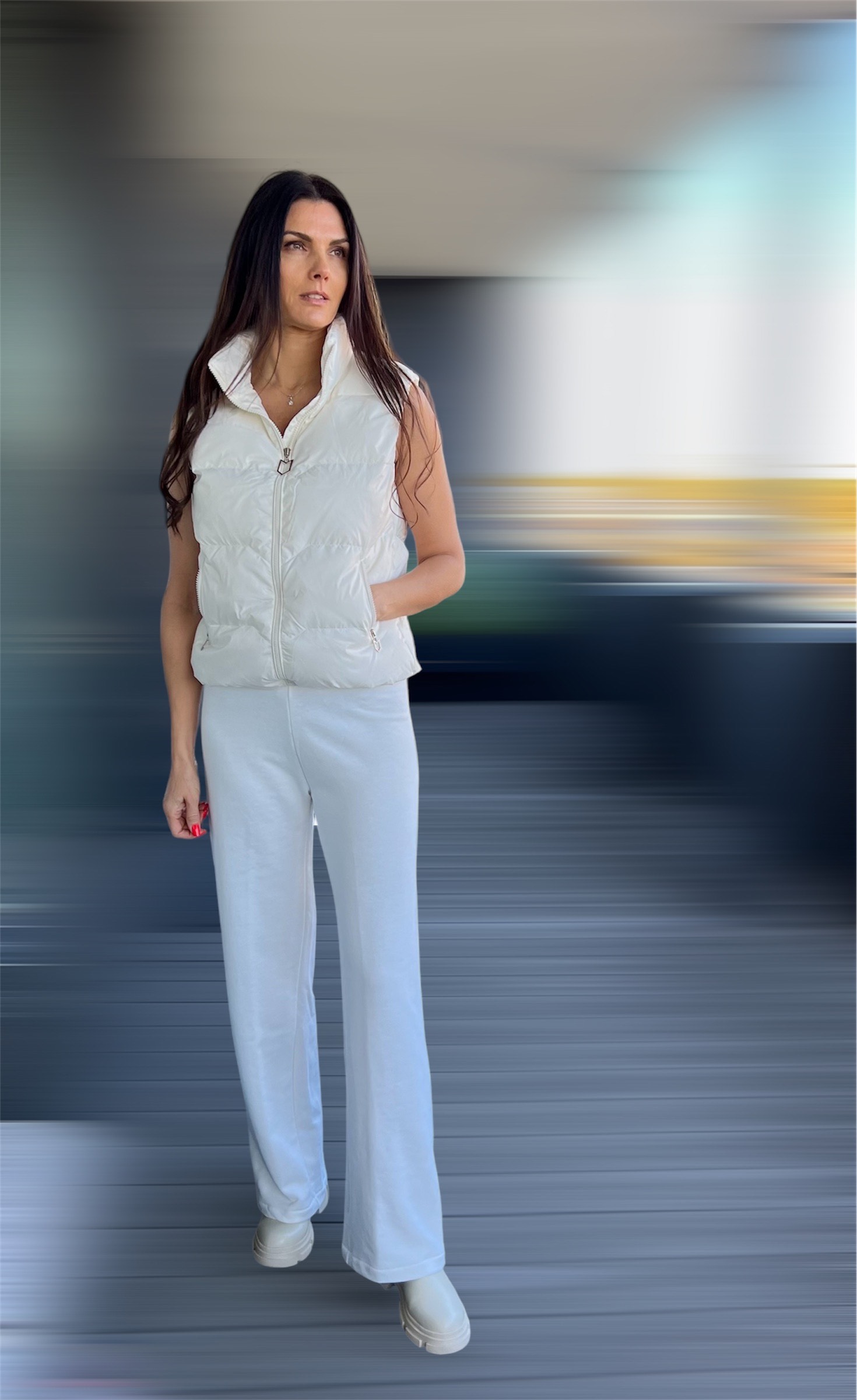 Pūkinė liemenė “Milk white” - Image 2